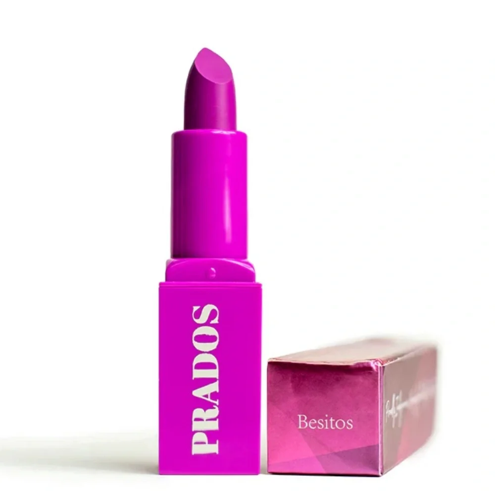 Prados Beauty Besitos Lipstick Fuchsia Pink Bold Pigment New in Box